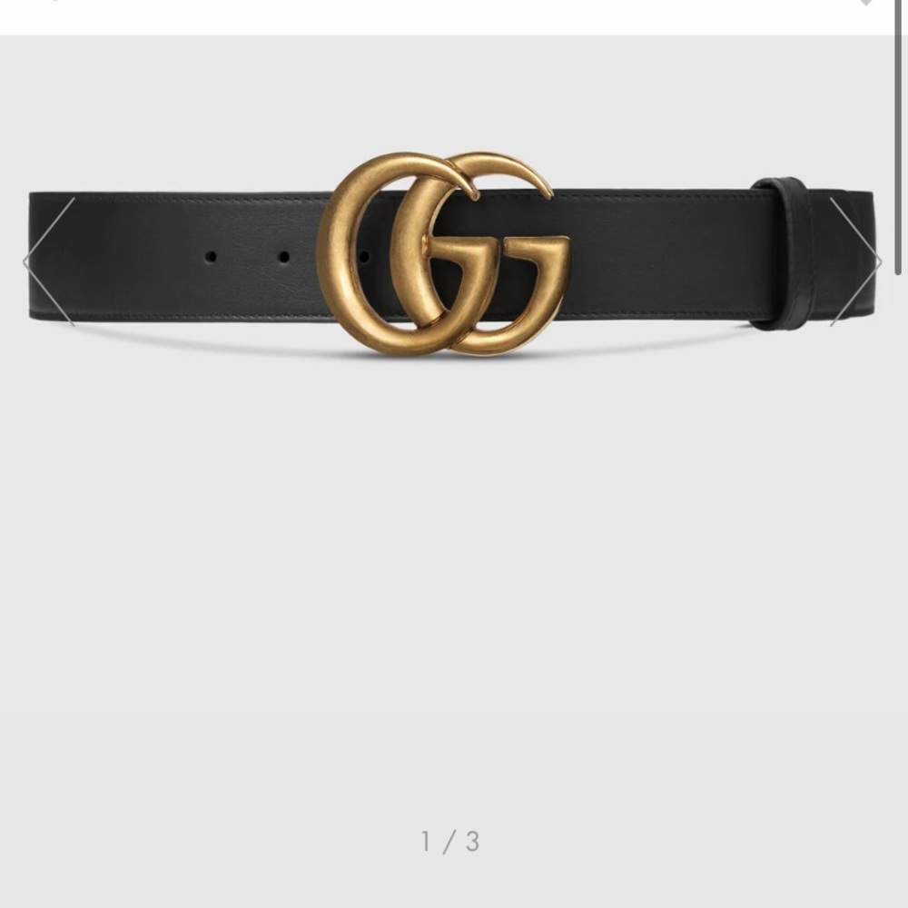 GUCCI 2015 Re-Edition wide leather belt in black